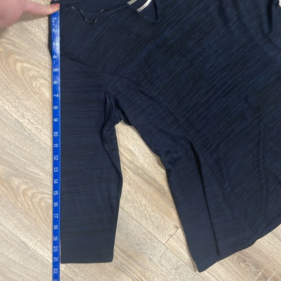 Dressbarn Size Large Long Sleeve Blouse Blue/Black - Picture 5 of 6